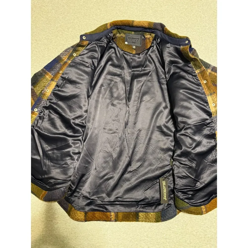 BlankNYC Hit The Trail Shacket Flannel Brown Green Navy Sz M - Picture 10 of 12